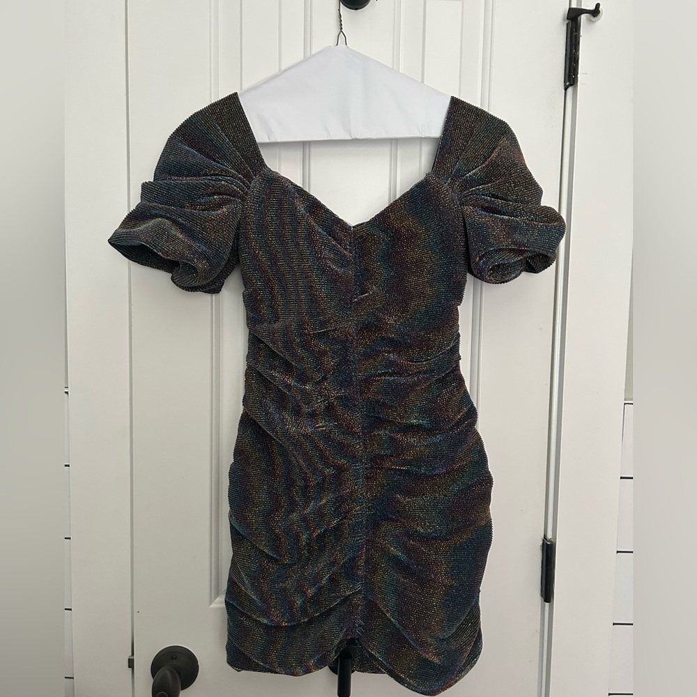 ASTR dress metallic multicolor